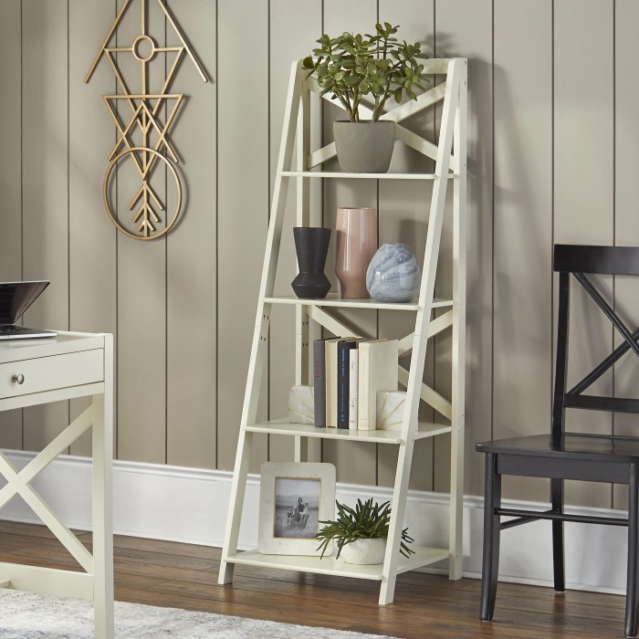 Farmhouse ladder shelf furniture for kitchen