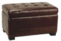 Conor Leather Ottoman | The Conor Collection | Ethan Allen Leather ottoman furniture with storage top