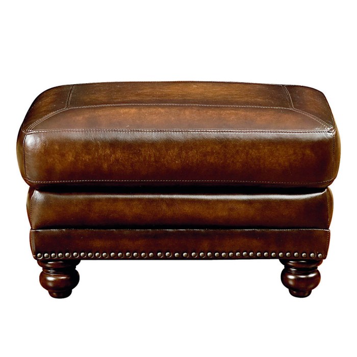 Leather ottoman furniture with storage top