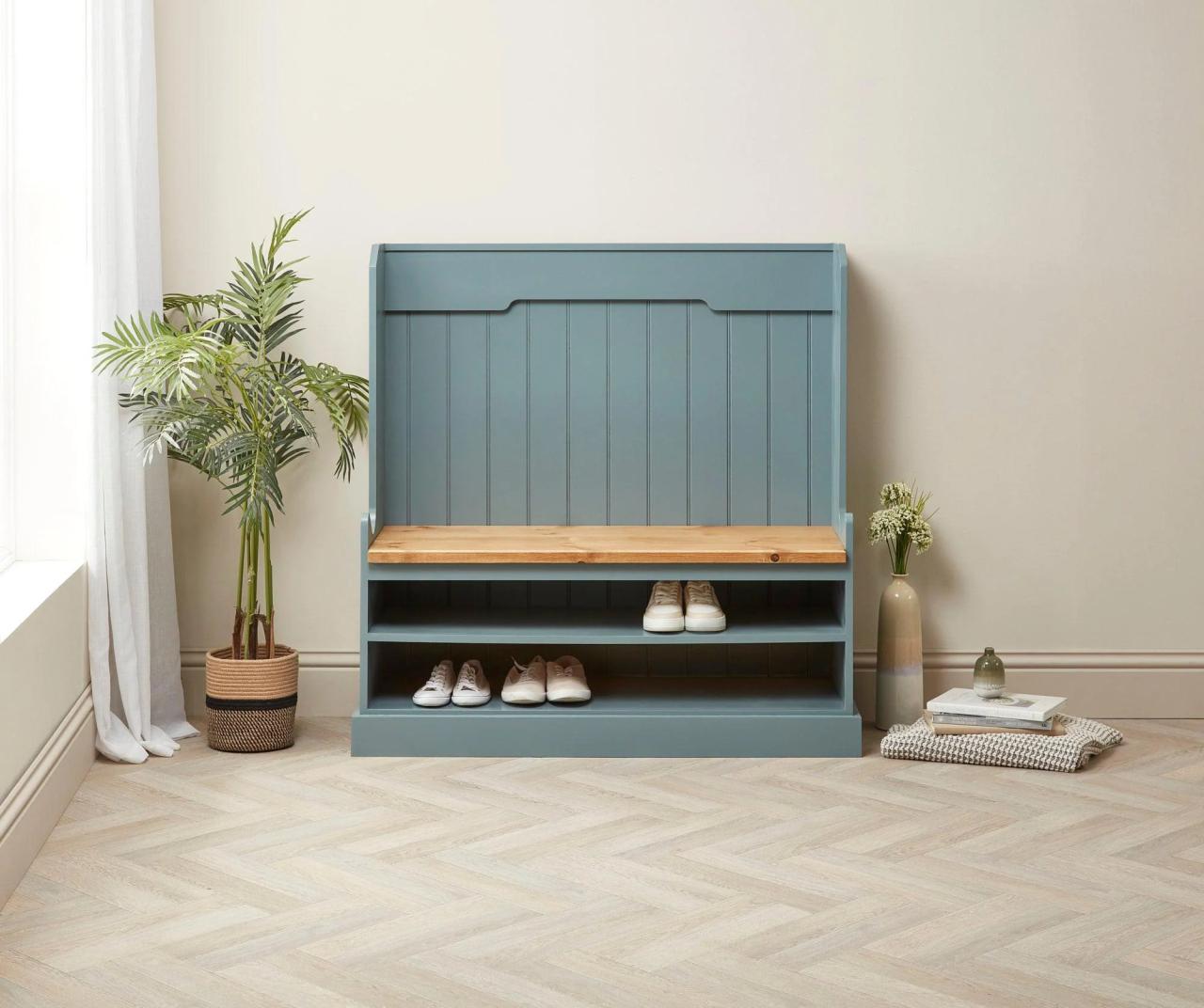 Hallway Bench with Shoe Storage - Off the Grain Hallway Bench with Shoe Storage - Off the Grain