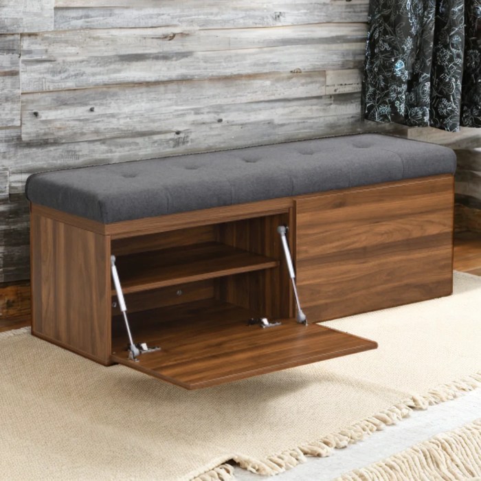 Hokku Designs Shoe Storage Bench With Cushion, Entryway Shoe Cabinet ... Open shoe storage bench furniture for hallway