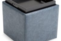 Simpli Home Rockwood Cube Storage Ottoman with Tray - Walmart.com Storage cube ottoman furniture with tray top