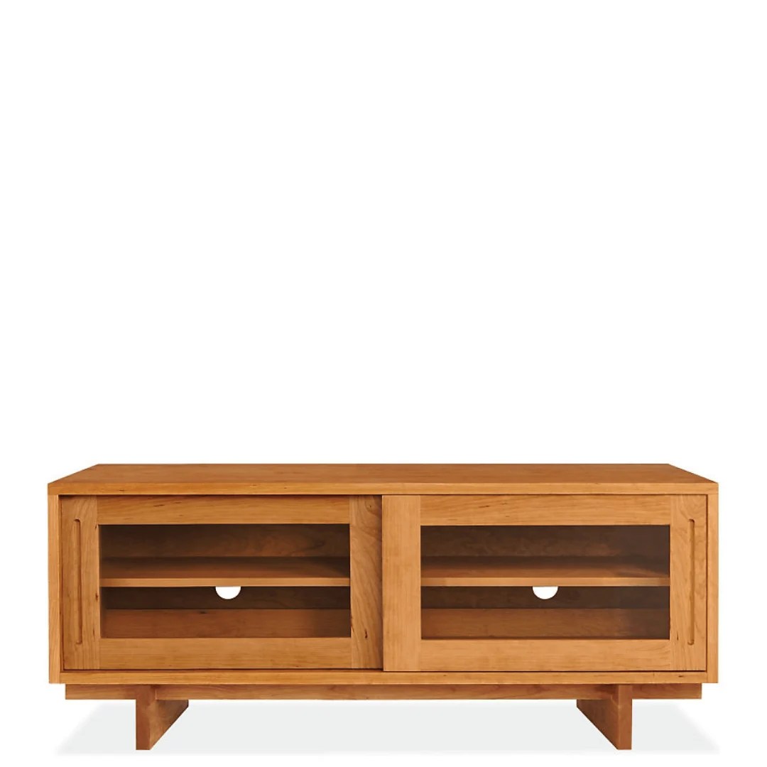 Coen Sliding Media Console (Glass Doors) | Vermont Furniture Designs ... Coen Sliding Media Console (Glass Doors) | Vermont Furniture Designs ...