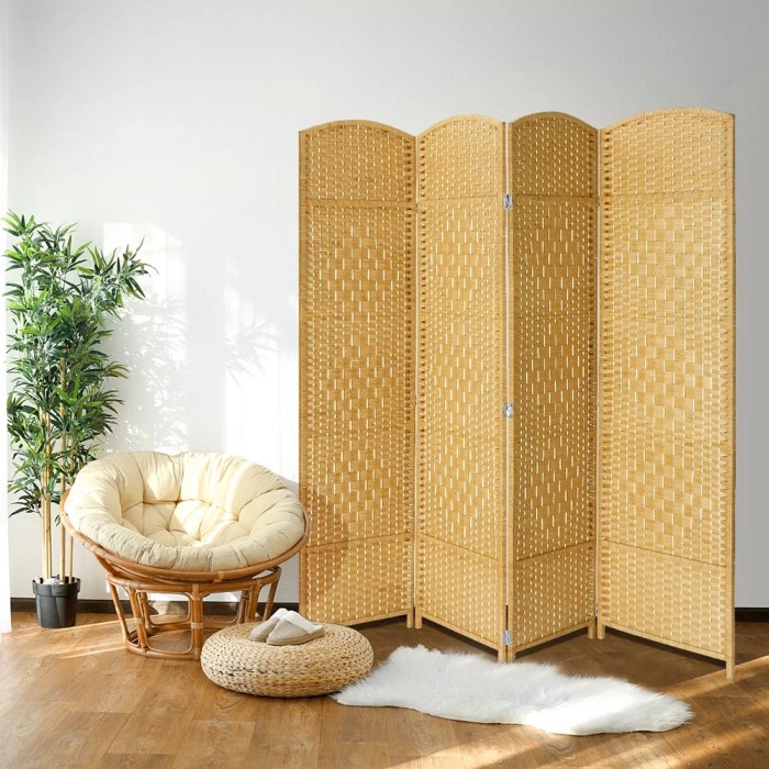Folding room divider screen furniture panels