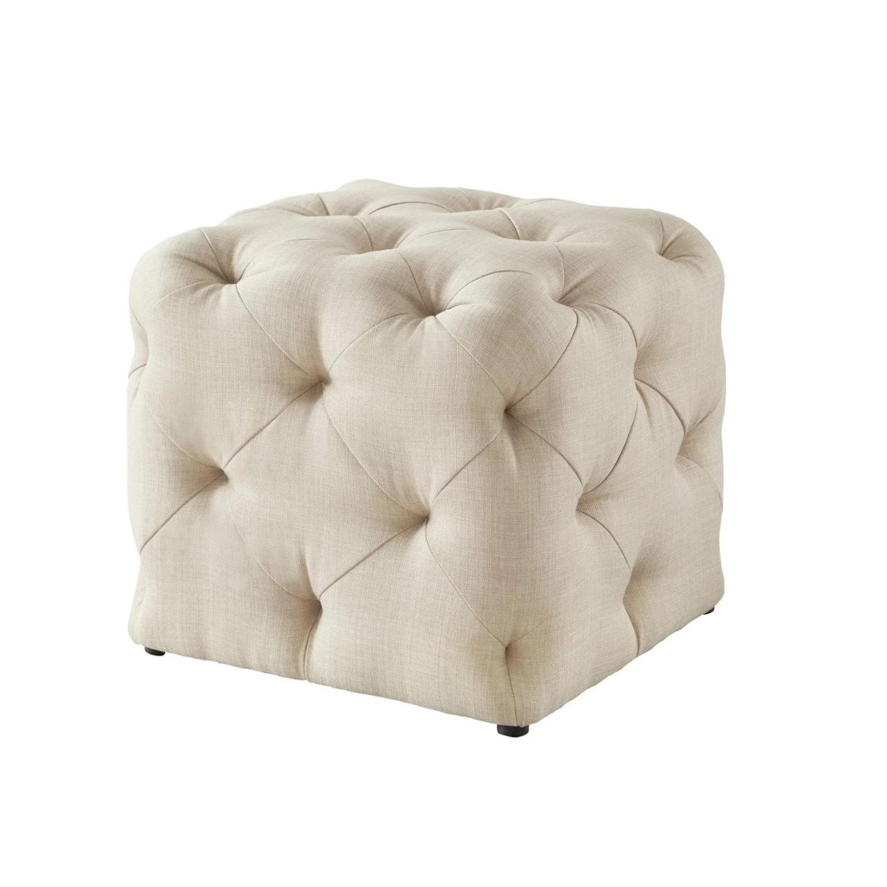 Snapklik.com : Wide Square Storage Ottoman Bench Set Of 2, Tufted ...