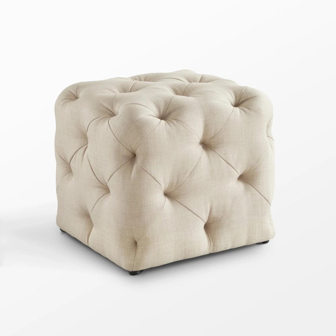 Tufted square ottoman furniture for living rooms