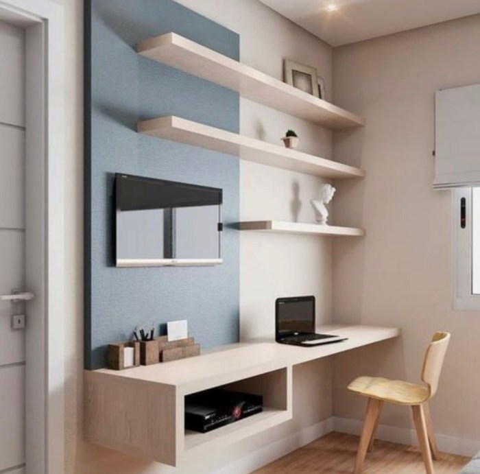 33+ Wonderful Floating Desk Ideas for Your Home Office in 2024 Floating desk furniture for home office
